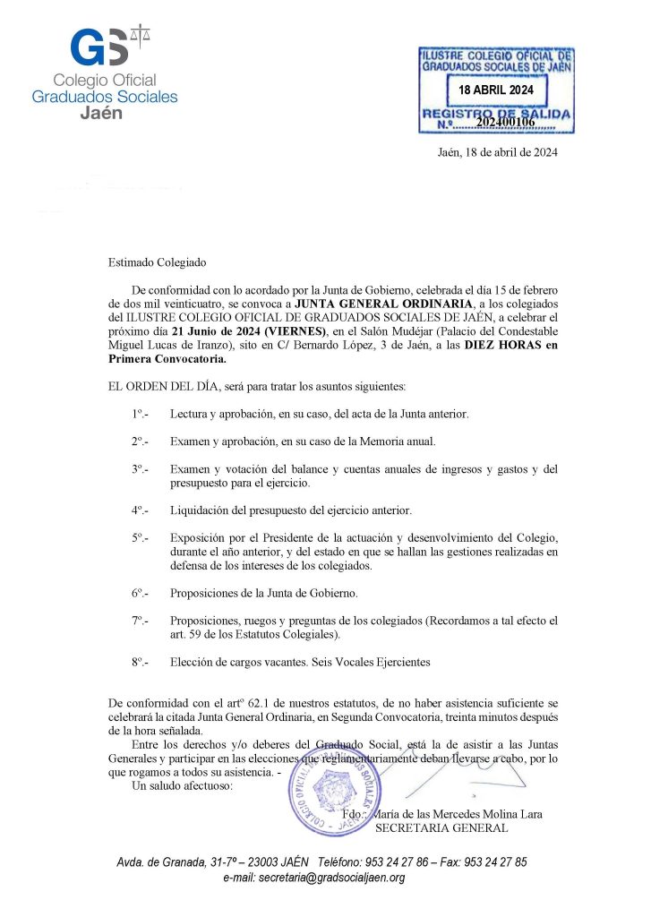 convocatoria